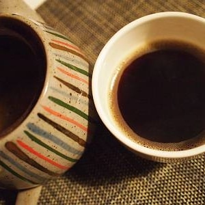 ☆*:・出がらしのお茶で☆黒蜜緑茶コーヒー☆*:・